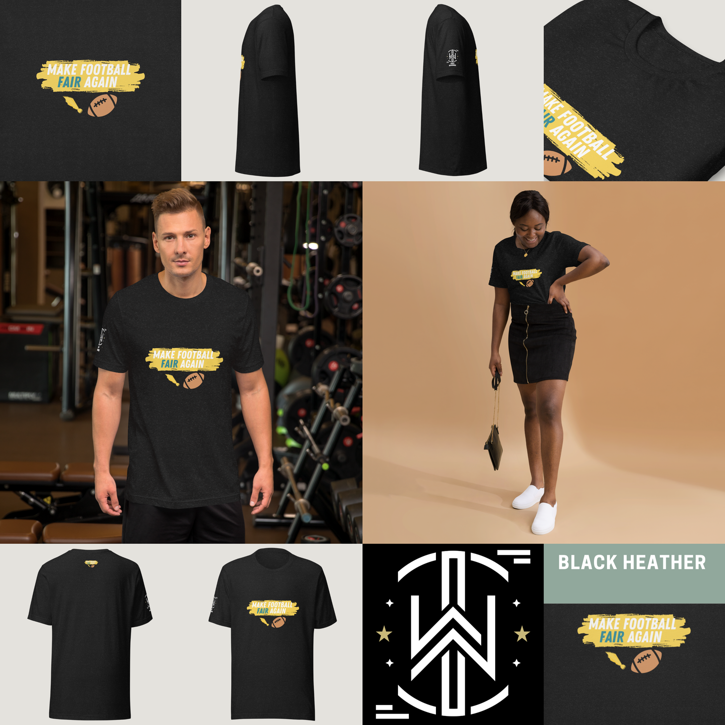 Make Football Fair Tee - Blue | Dark Edition | T-Shirt