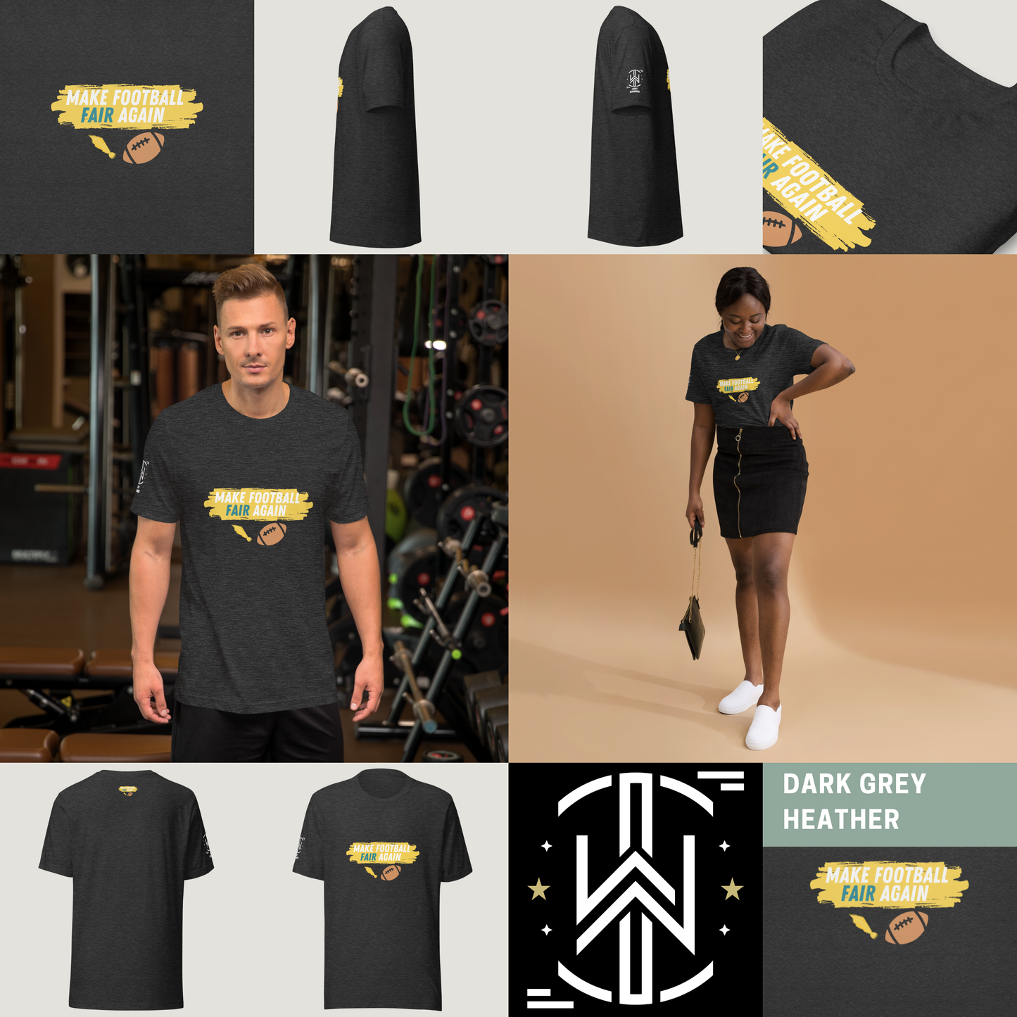 Make Football Fair Tee - Blue | Dark Edition | T-Shirt