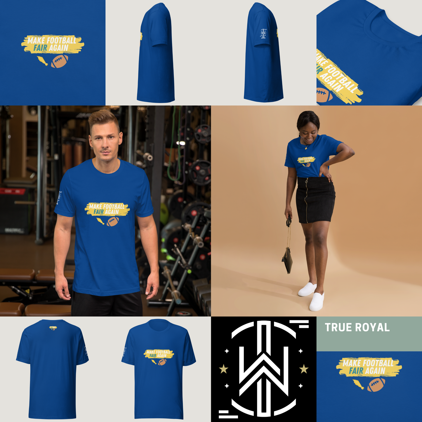 Make Football Fair Tee - Blue | Dark Edition | T-Shirt