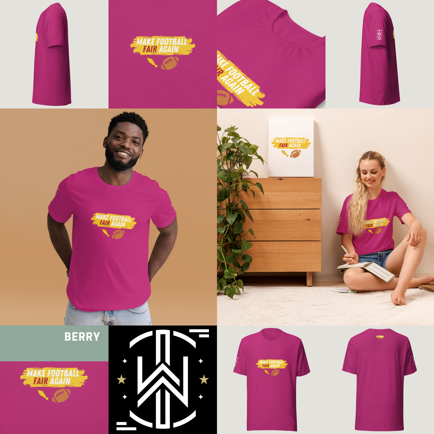 Make Football Fair Tee - Red | Dark Edition | T-Shirt