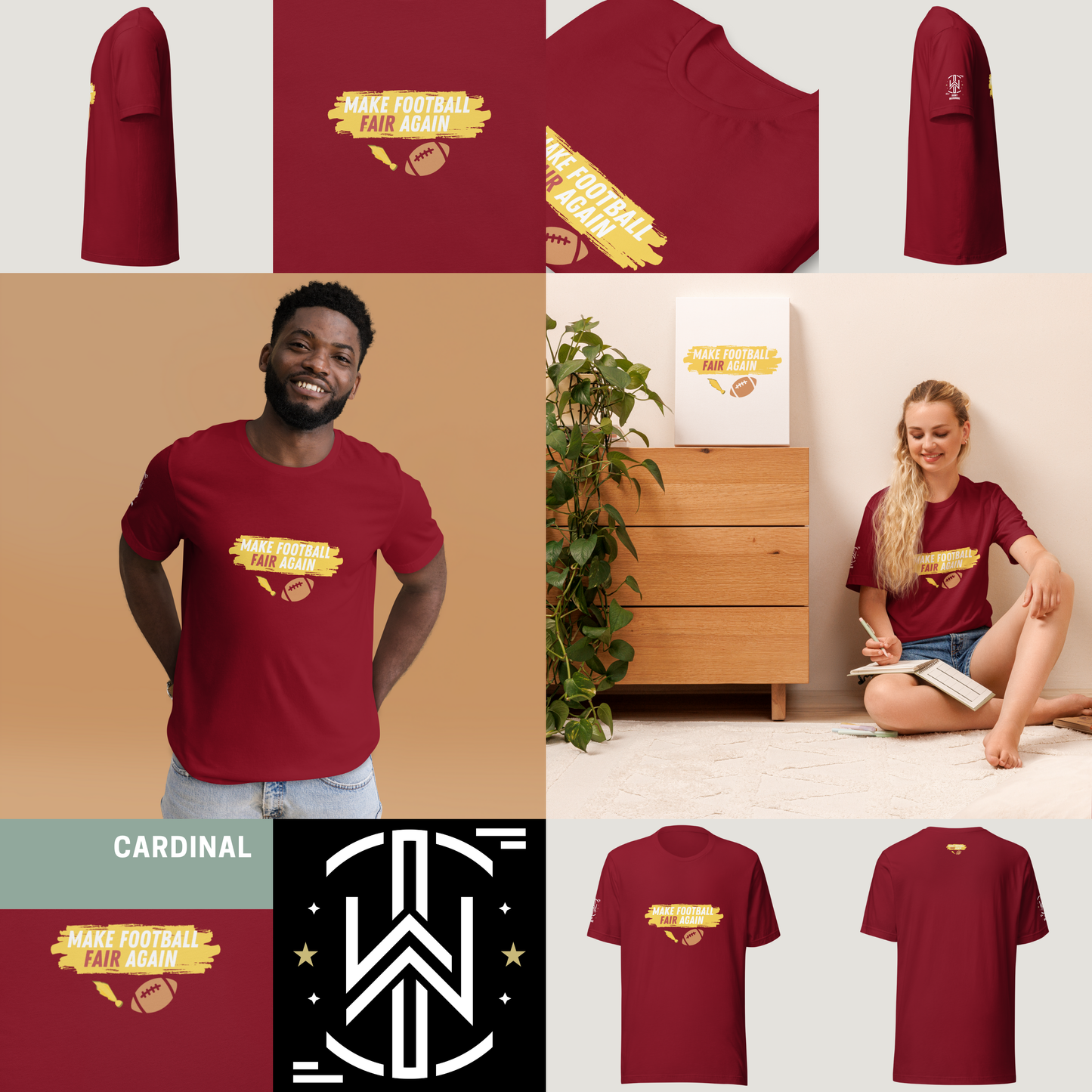 Make Football Fair Tee - Red | Dark Edition | T-Shirt