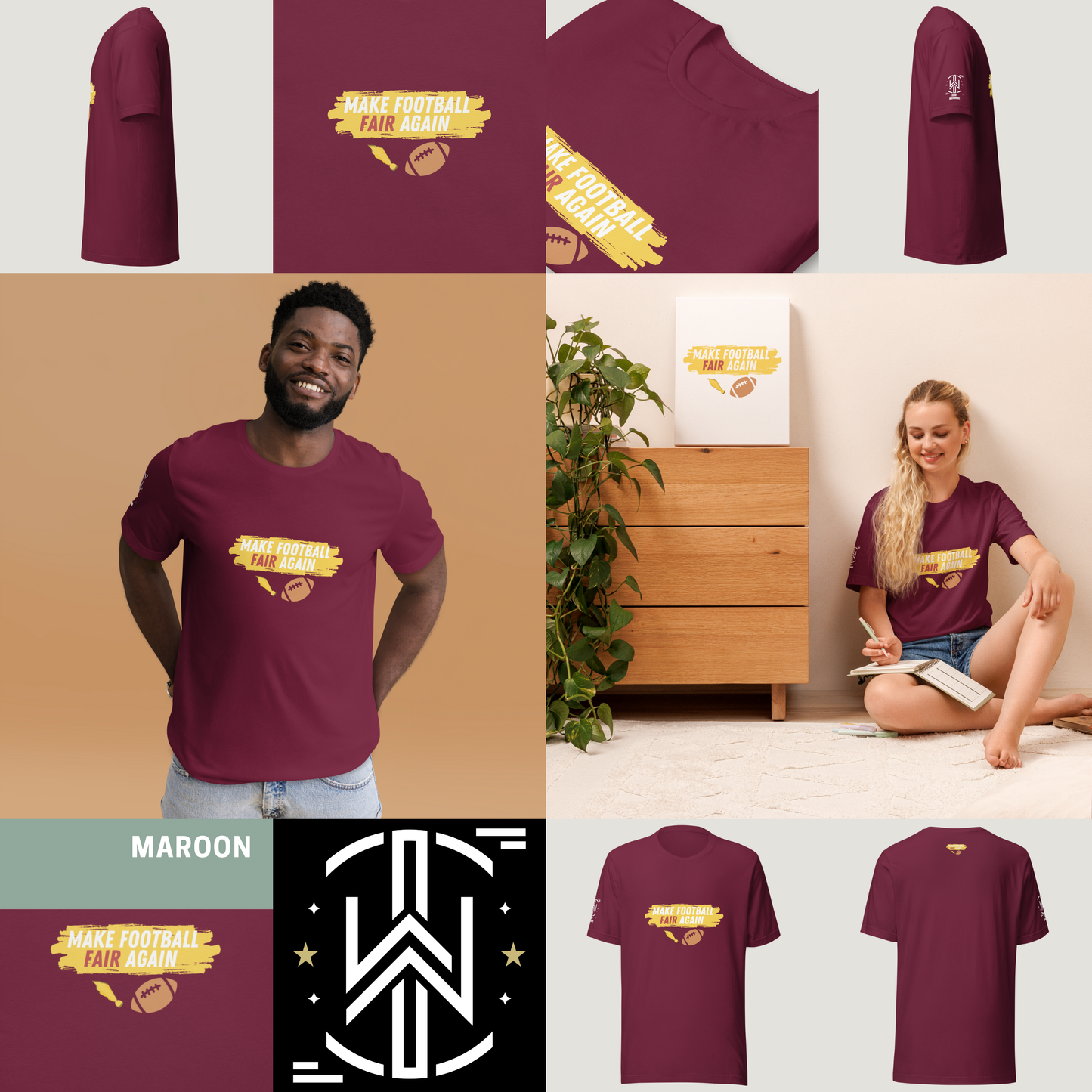 Make Football Fair Tee - Red | Dark Edition | T-Shirt