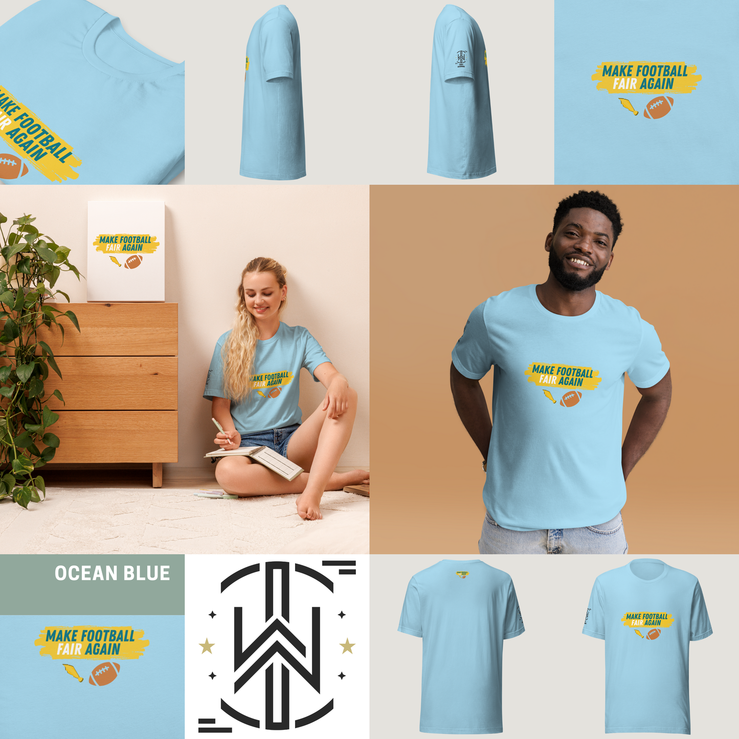 Make Football Fair Tee - Blue | Light Edition | T-Shirt