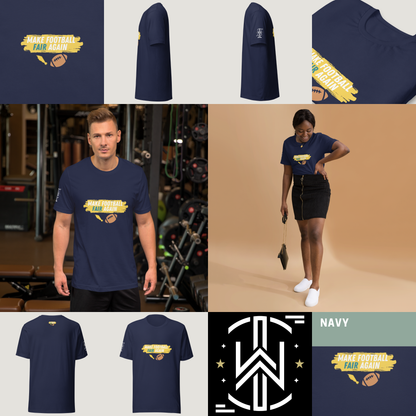 Make Football Fair Tee - Blue | Dark Edition | T-Shirt