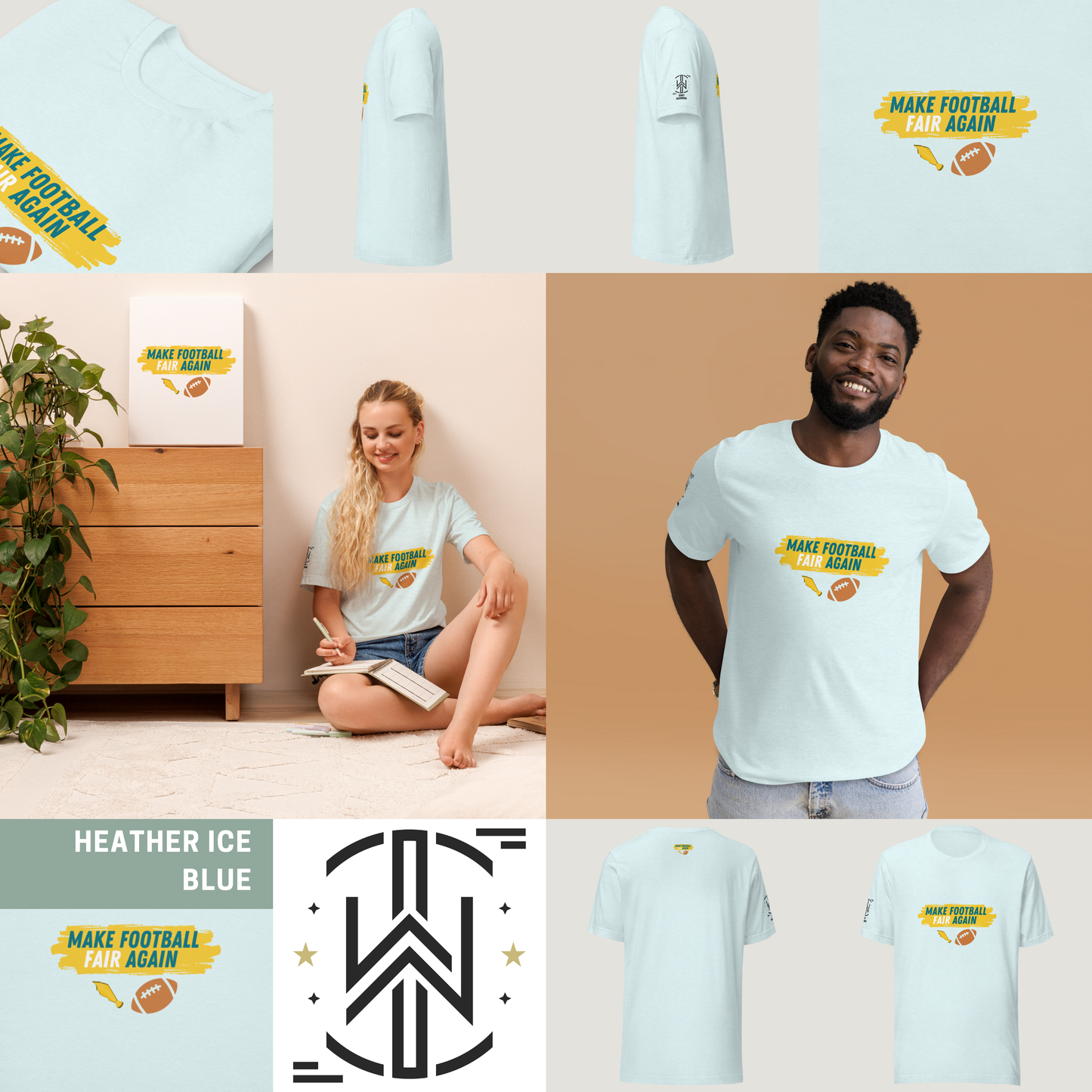 Make Football Fair Tee - Blue | Light Edition | T-Shirt